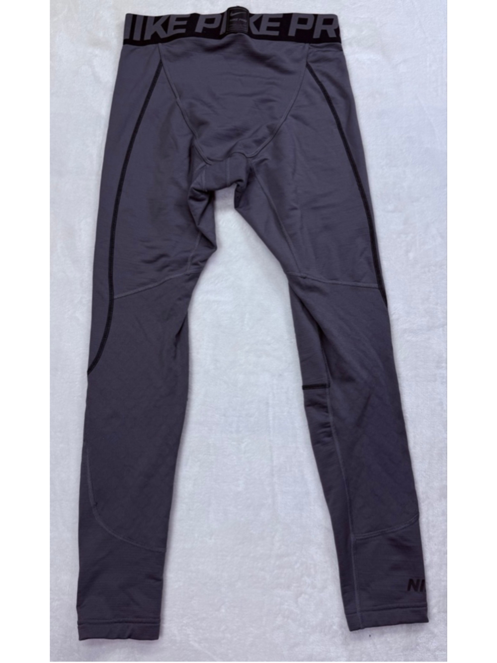 Men's Nike Pro Hyperwarm Compression Pants Medium Gray Black - Picture 6 of 12